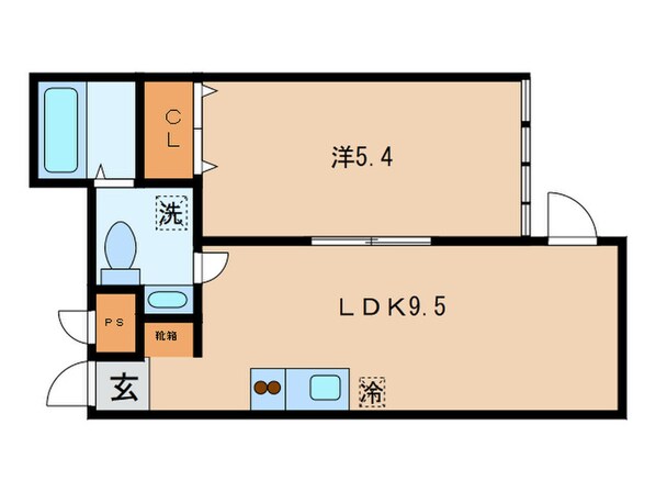 Brilliant apartment伝馬の物件間取画像